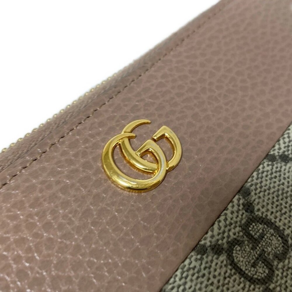 GUCCI GG Marmont Beige Dark Brown Pink Beige PVC Leather - 537-053125 - Picture 3 of 7